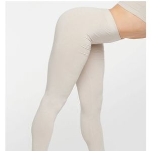 Los Angeles Apparel Cotton Leggings in Cement